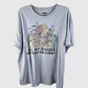 Sesame Street "All my homies are from the street" T-shirt size XXL